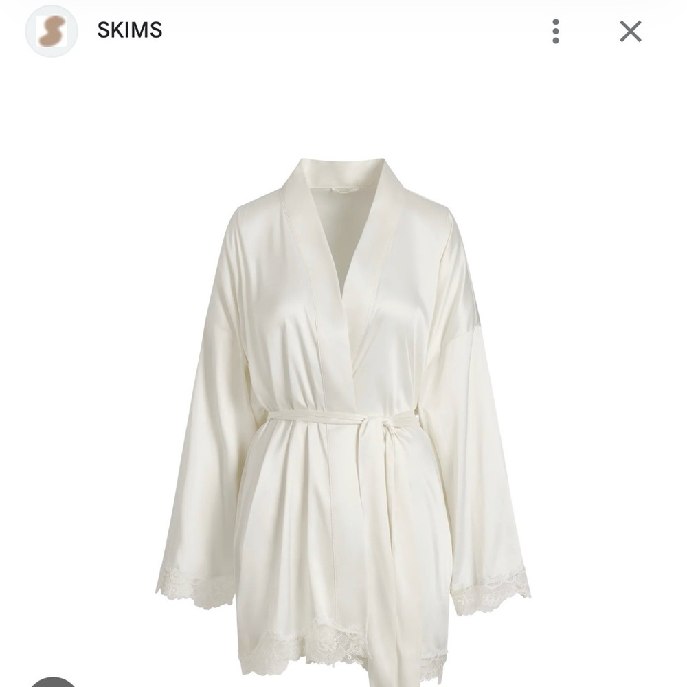 SKIMS Women's Elegant White Robe